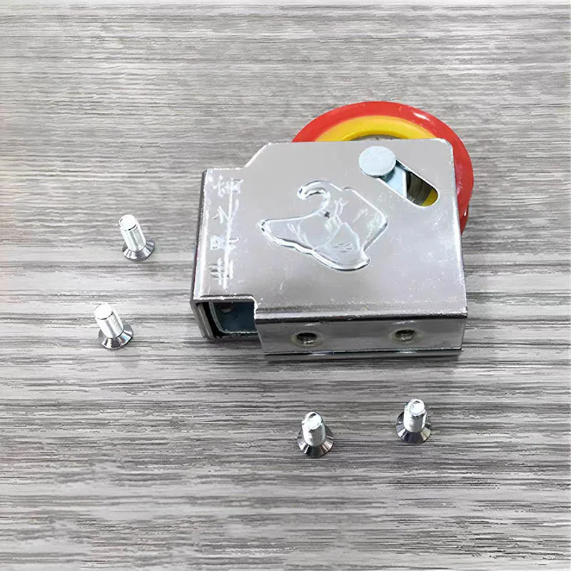 2PCS 90 single pulley aluminum alloy old sliding door  window nylon bearing pulley roller