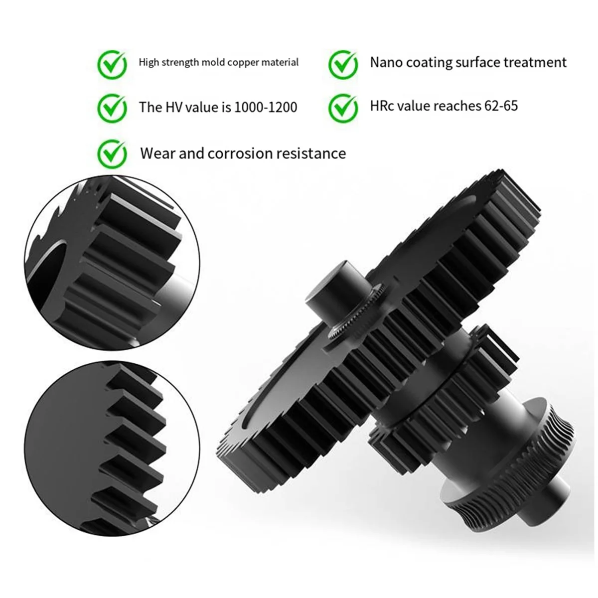 

3D Printer Accessories for Elegoo Neptune4 Hardened Steel Nano-Coated Gear Assembly for Neptune 4