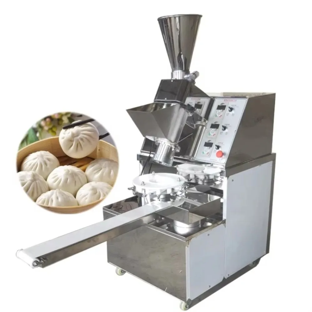 Momo Making Machine Automatic Stainless Steel Siopao Bun Baozi Soup Dumpling Small Steamed Stuffed Bun Making Machine