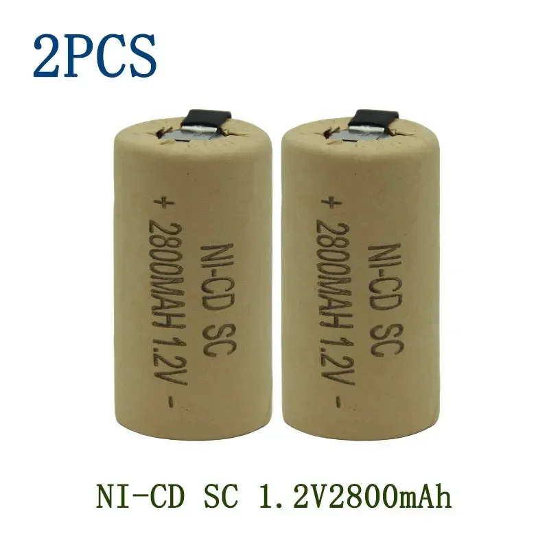 SC Batterijen 2-20 stuks Schroevendraaier Elektrische Boor 1.2V 2200mA h/2800mAh SubC Ni-Cd Oplaadbare Batterij