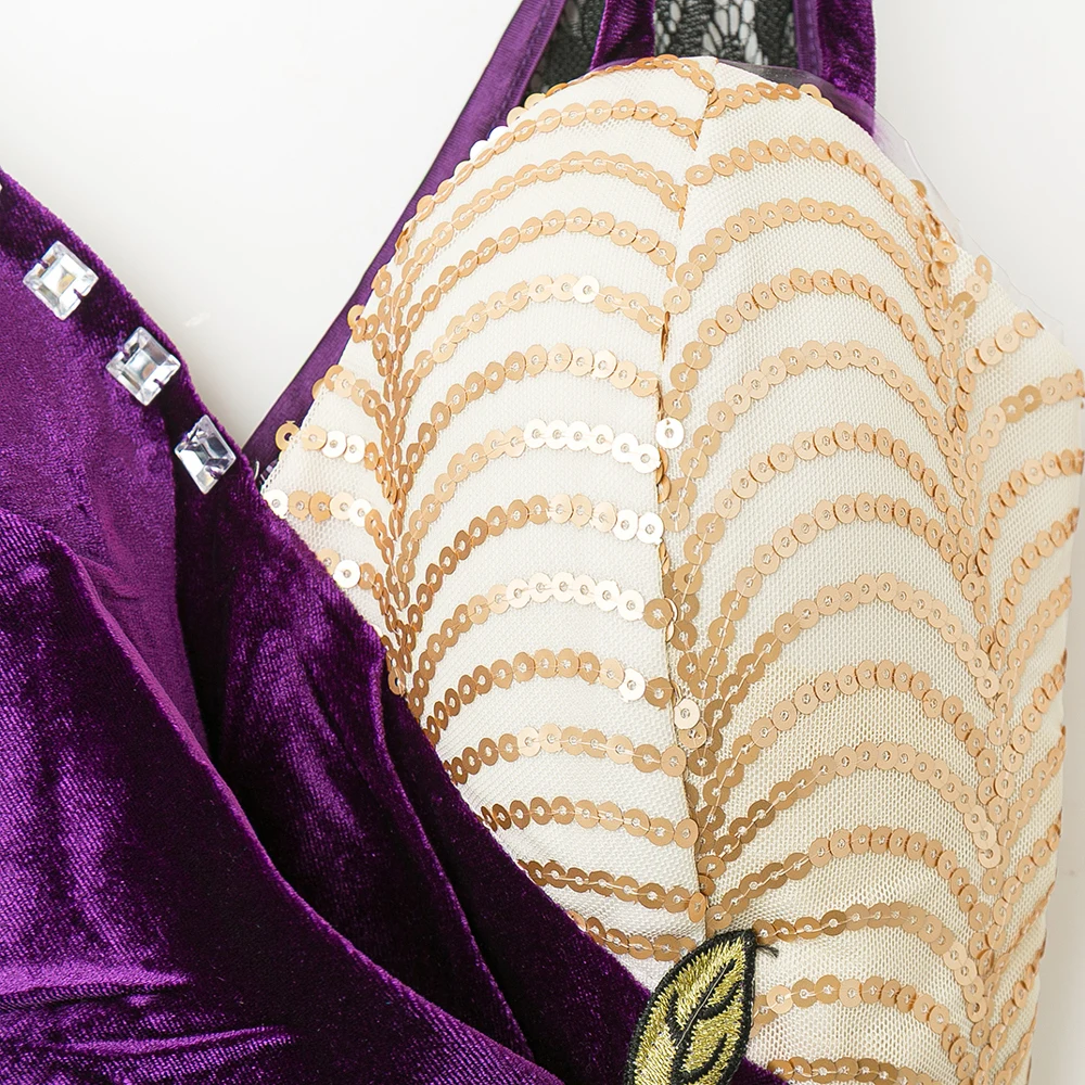 فستان سهرة أنيق لحفلات أعياد الميلاد بخصر مرتفع وترتر وياقة على شكل V بدون أكمام للحفلات والعشاء على الطراز الكوري بطول متوسط...