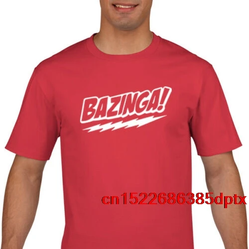 The Big Bang Theory T Shirt - BAZINGA - Sheldon Cooper T Shirt - BAZINGA logo man's t-shirt tee