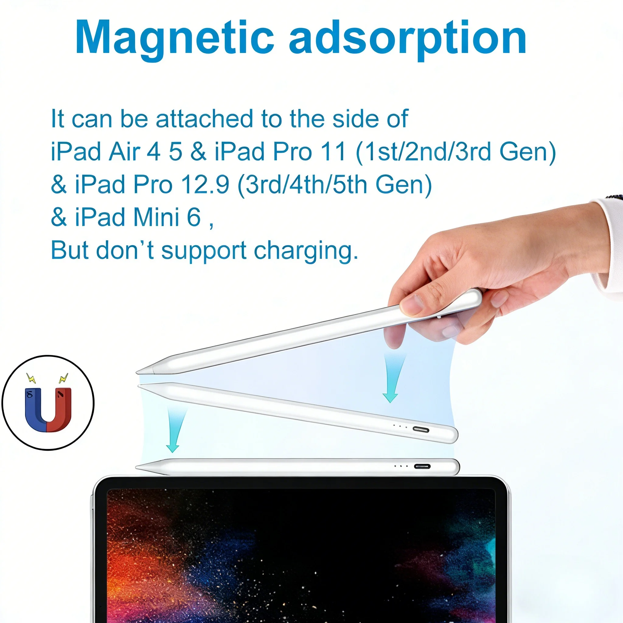 For Apple Pencil Palm Rejection Power Display Ipad Pencil Pen For iPad Accessories 2022 2021 2020 2019 2018 Pro Air Mini Stylus view 6