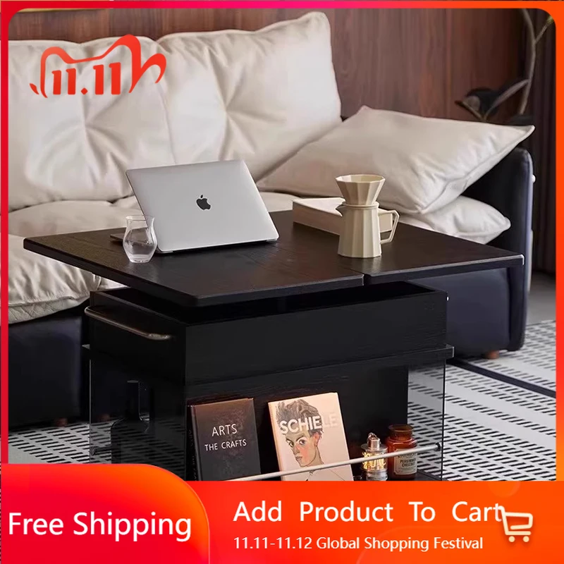 

Дизайнерский журнальный столик для гостиной, украшение из дерева, скандинавское хранилище, ящики журнального столика, эстетичная вспомогательная мебель для дома Mesa