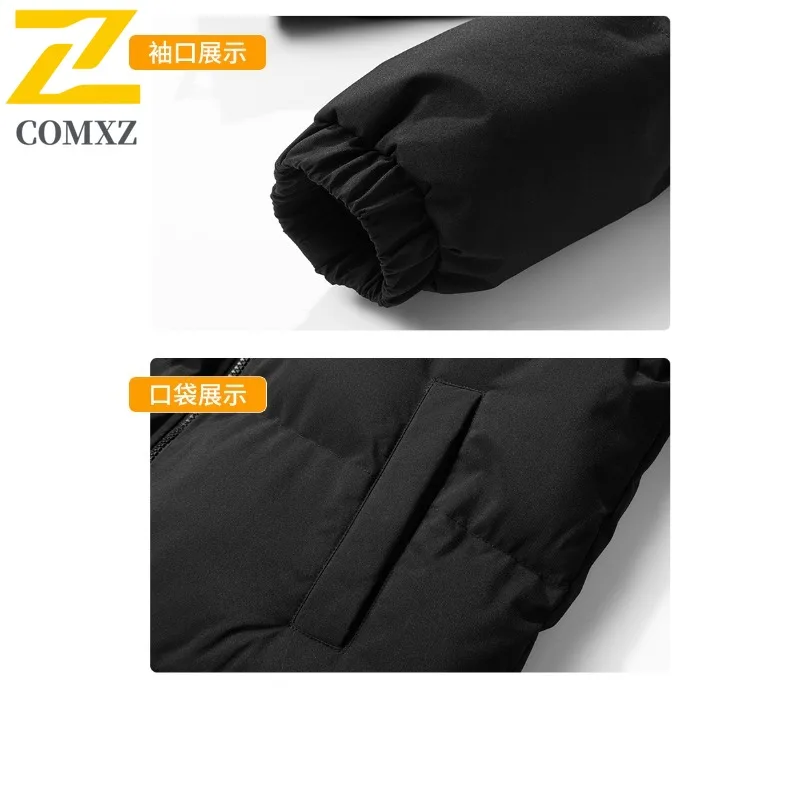 COMXZ الرجال الخبز سترة العصرية الوقوف طوق دافئ فضفاض التزلج السفر التخييم القطن وسادة مبطنة 2025 معطف الحشو عالي الجودة