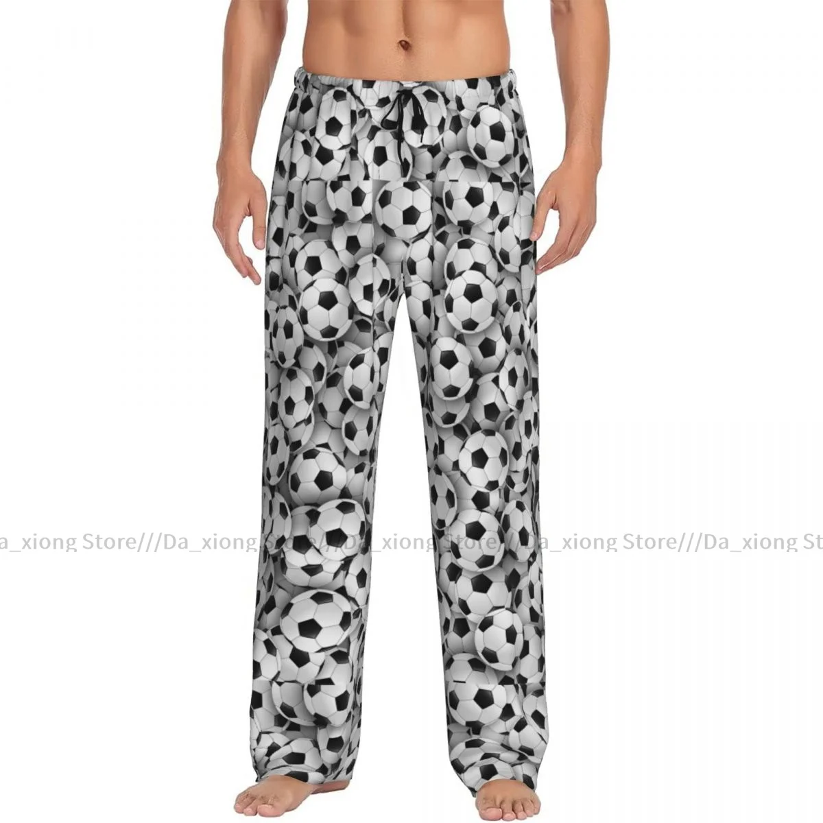 Pijama de balón de fútbol para hombre, pantalones de salón, pantalones de dormir