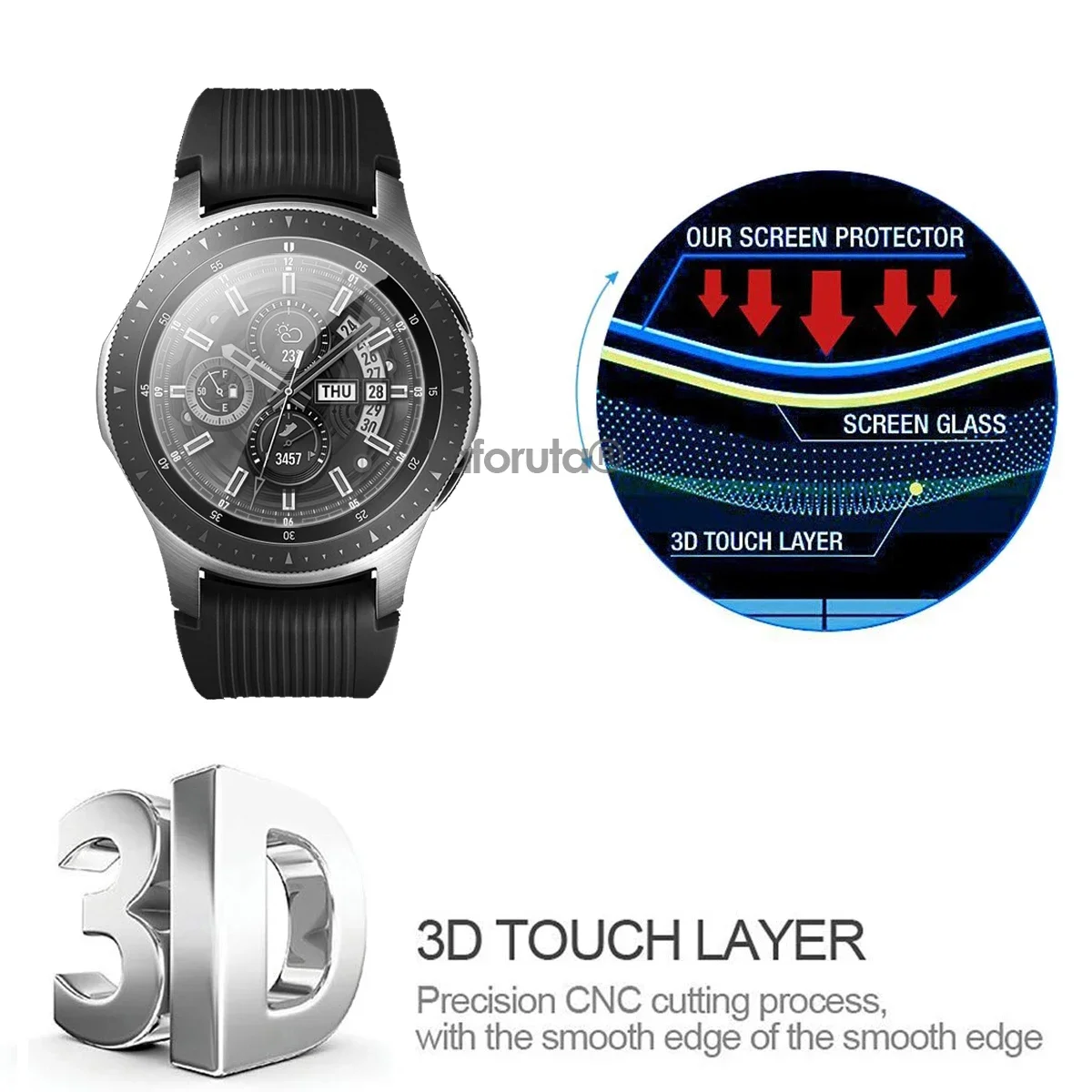 Screen Protector For Galaxy Watch 2 Tempered Glass 2 42mm 46mm 3 41mm 45mm Classic Tempered Glass Protective Film for Samsung