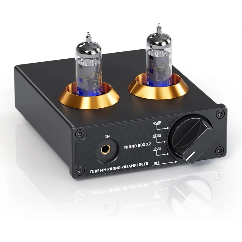 

Box X2 Phono Preamp for MM Turntable Phonograph Preamplifier with Gain Gear Mini Stereo Audio Hi-Fi Pre-Amplifier for Record Pla