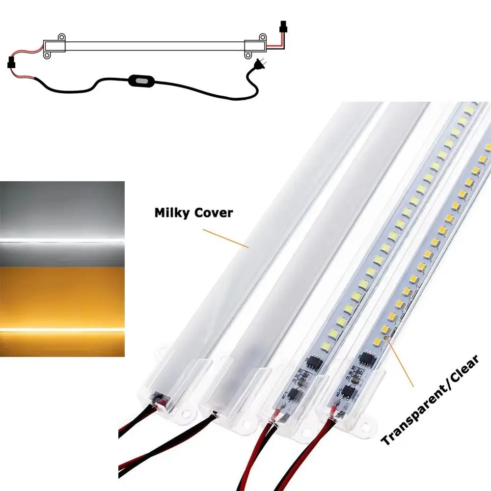 المحمولة 30/40 سنتيمتر LED شريط إضاءة جامد 72 المصابيح توفير الطاقة أنابيب LED سطوع عالية LED كليب على شرائط الضوء #3