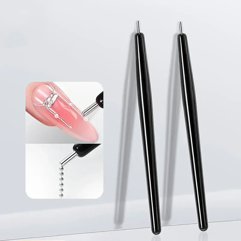 

Easy-Dotting Tiny Iron Beads Magnet Pen Taking Steel Ball Tool Style Cat's Eye Gel Polish Magnetic Stick Nails Art Tool