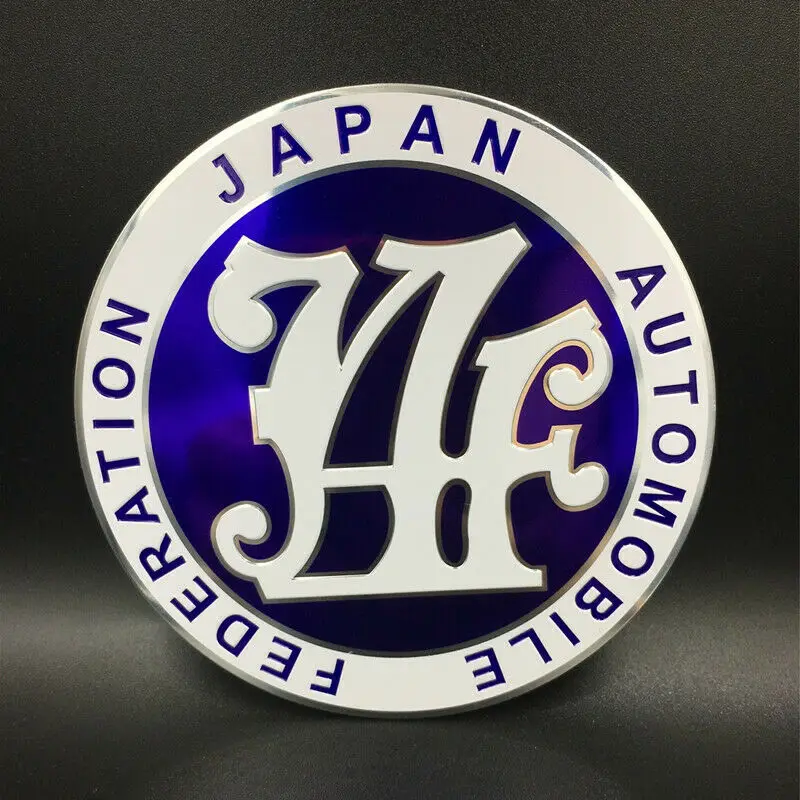 

1PCS Blue JAF Japan Automobile Federation JDM Car Emblems Badge Decal Sticker 9cm
