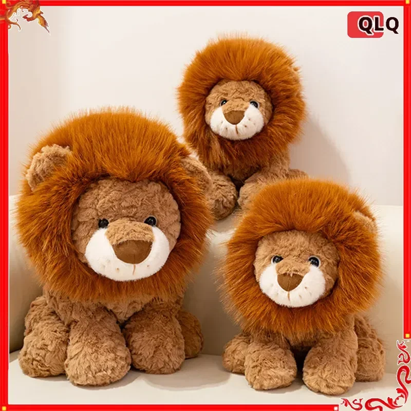 Ruyi Lion Plush Toy New Realistic Stuffed Animal Fluffy Soft Zoo Style Throw Pillow Cute Holiday Gift For Adult Wholesale
