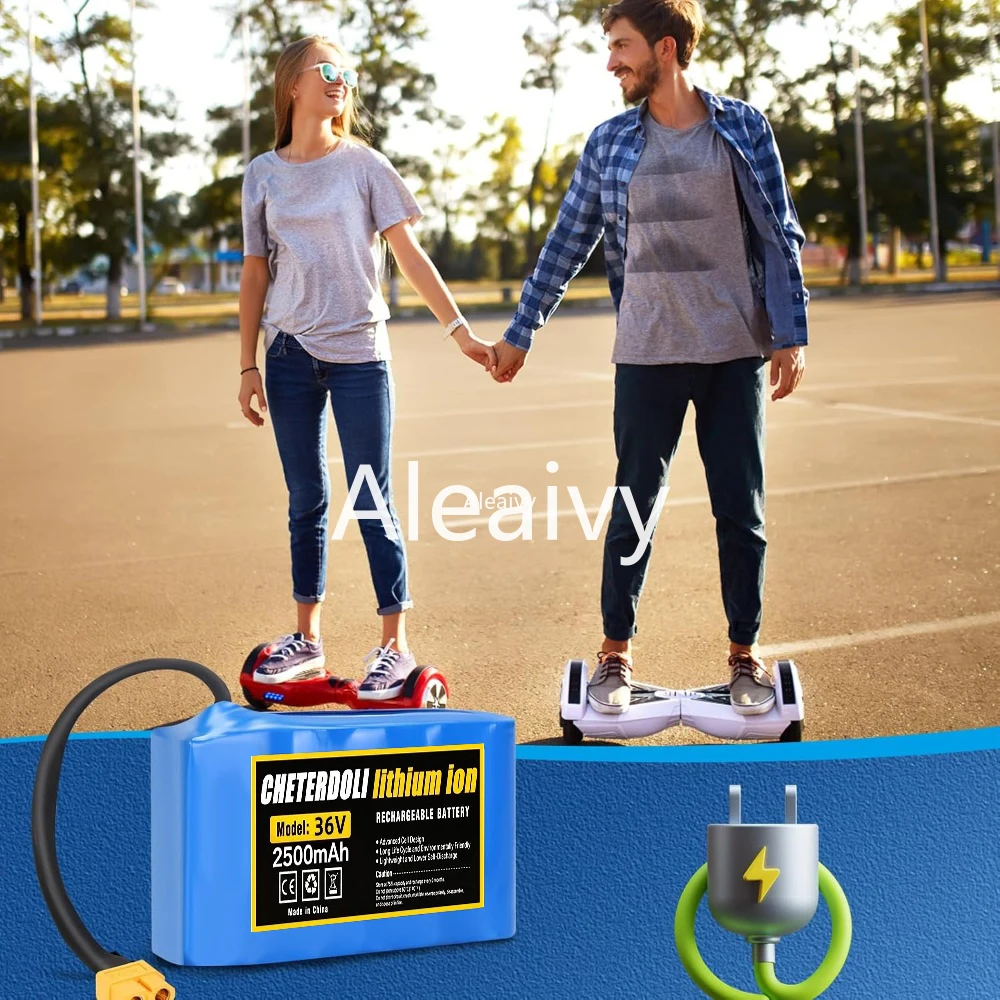 بطارية ليثيوم أيون عالية الجودة 36 فولت 7000 مللي أمبير في الساعة 10S2P قابلة لإعادة الشحن لسكوتر التوازن الذاتي الكهربائي ولوح التوازن والدراجة الهوائية الأحادية العجلة