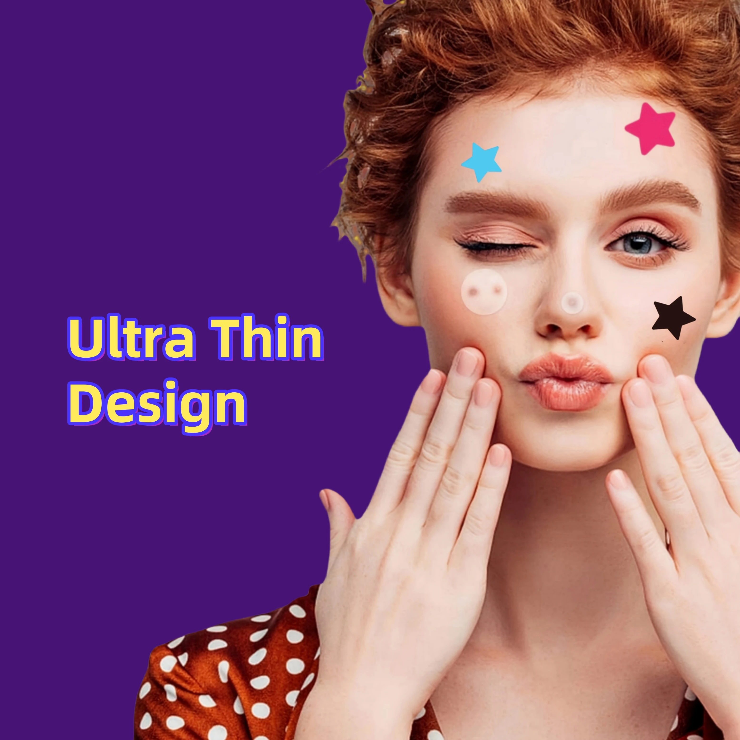 720PCS 9 Colors Pattern Pimple Patches Invisible Absorbing Blemish Sticker