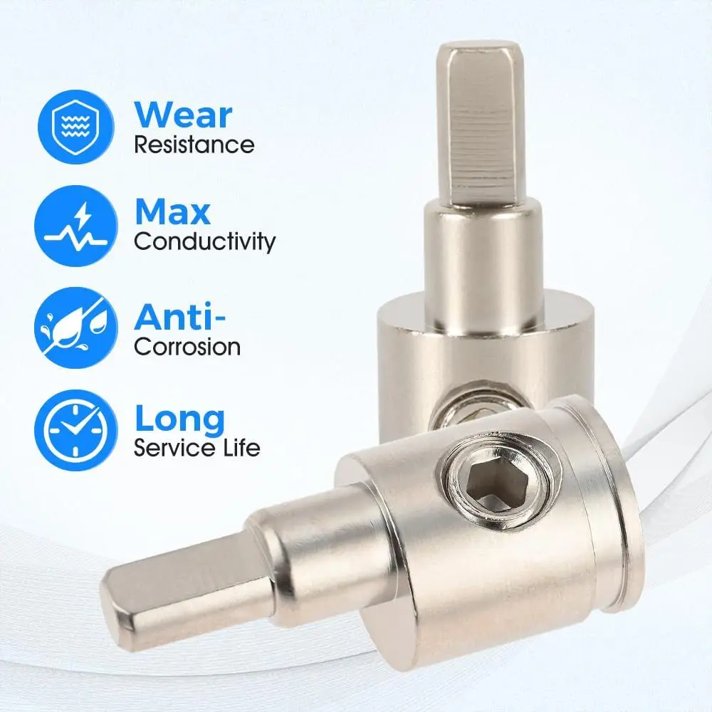New Pure Copper Car Audio Connector 0GA 4GA 8GA Gold Silver Car Speaker Wire Terminal Power Ground Wire Terminal