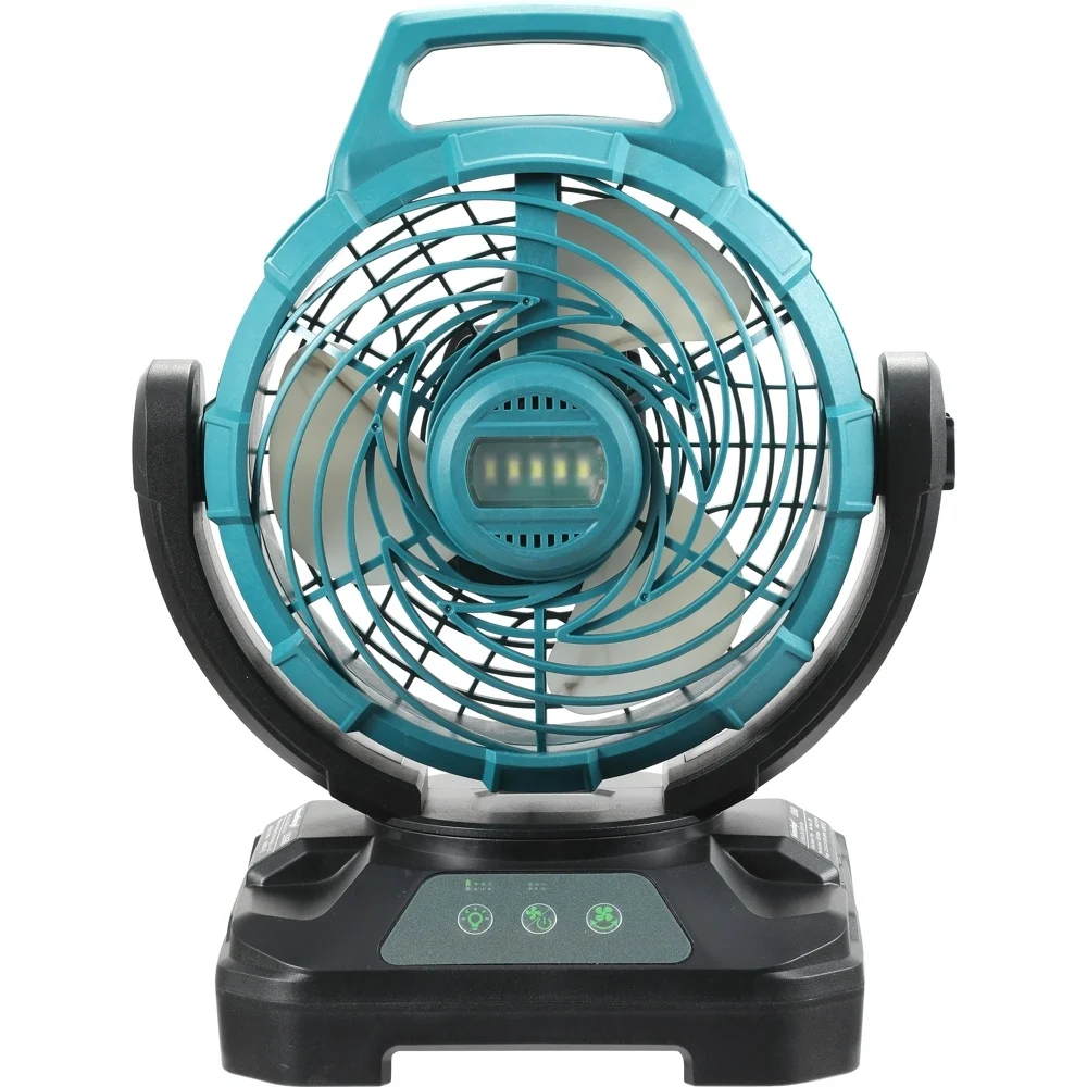 

Heimerdinger LB368 Cordless Oscillating Fan 18-21V/AC Portable Battery Powered Fan with LED Light 3 Speeds Camping