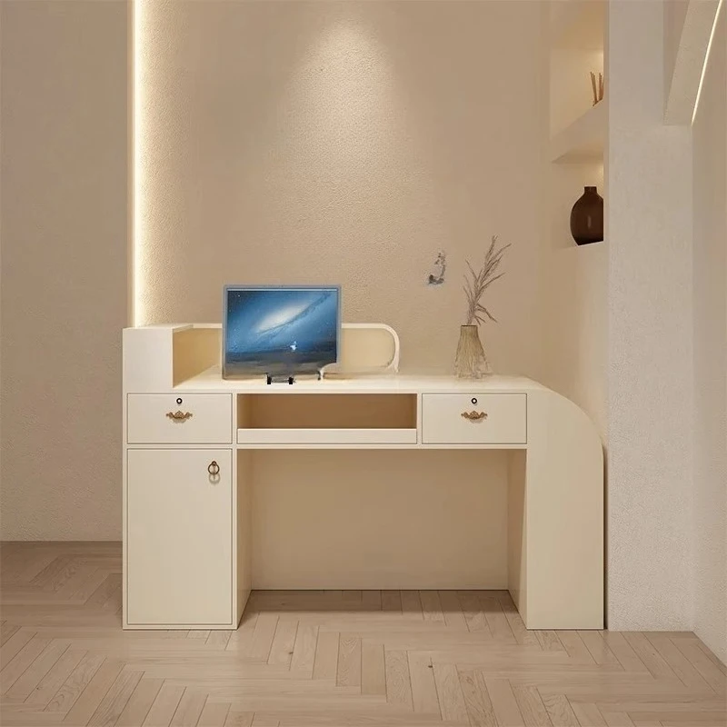 a4 Small Painted Clothing Store Women's Light Luxury High-end Store Front Desk Cabinet