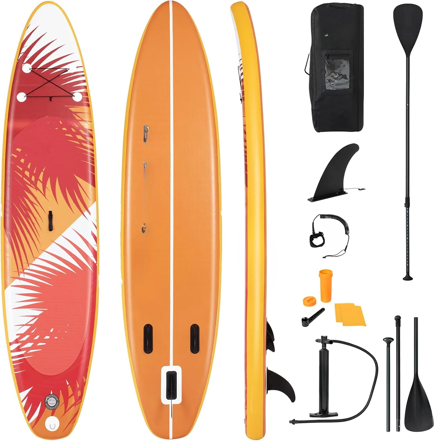 

Inflatable Stand up Paddle Board, Premium Accessories, Adjustable Aluminum Paddle, Carry Bag, Hand Pump, Removable Fin