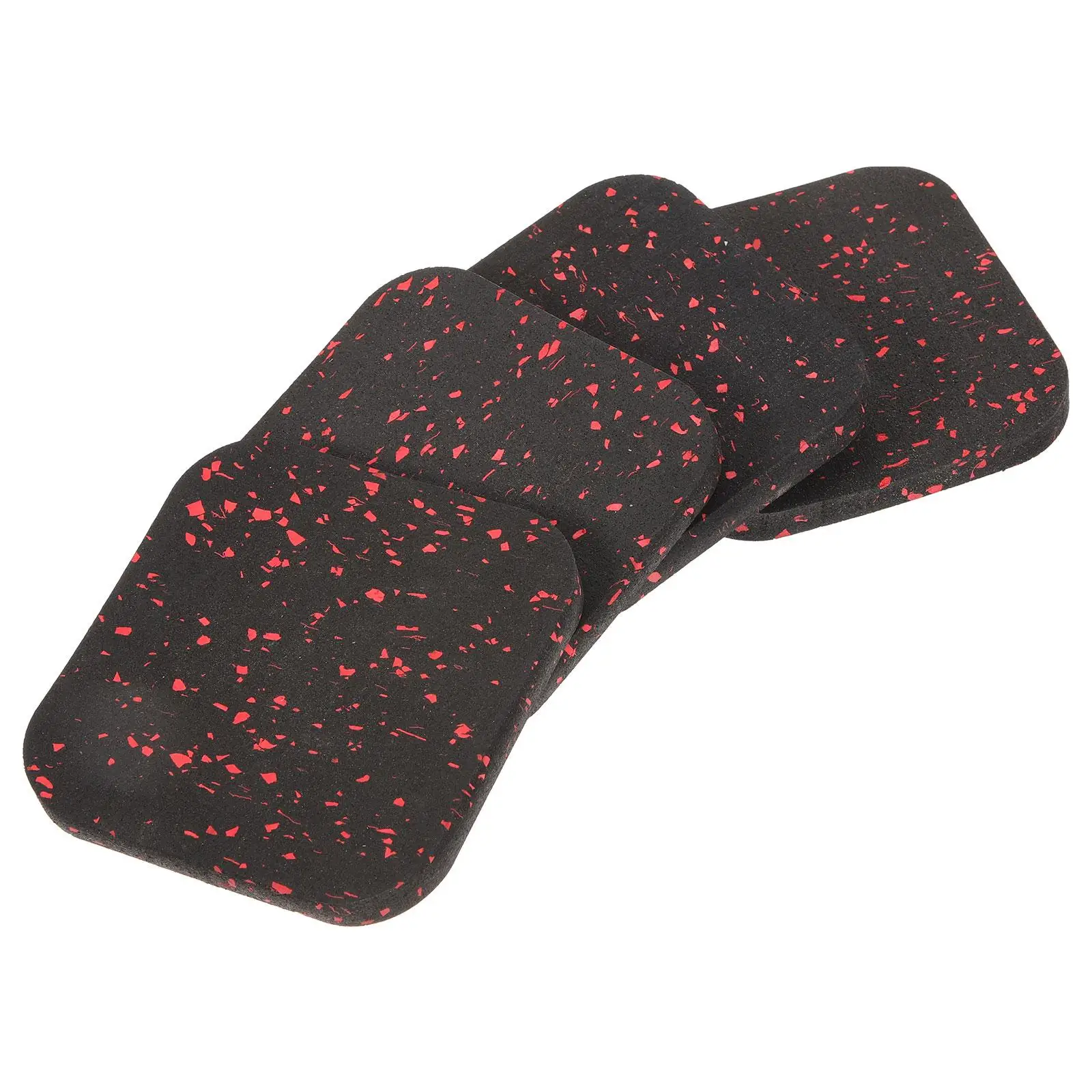 

4 Pcs Gym Mats Durable Rubber Exercise Equipment Mat Treadmill Bike Pads Protect Floors Scratch Resistant Long Life