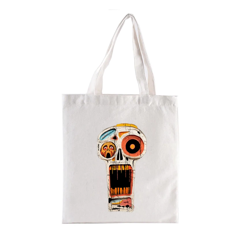 Artificial Bulo's Scream - Fear of Artificial Intelligence Graphic Shopping Bags Funny Tote Bag Casual Totes Women's Handbag