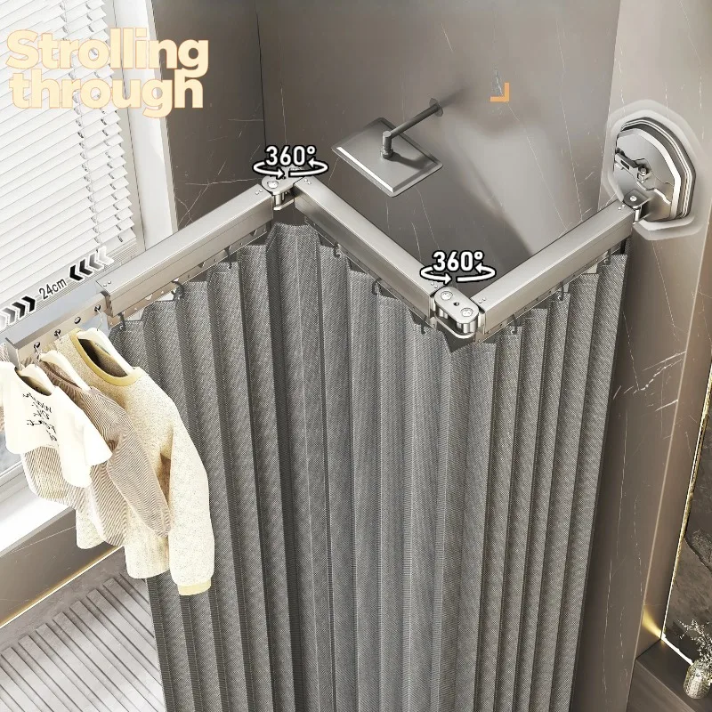 

Водонепроницаемая шторка для душа на присосках - Складная, устойчивая к плесени перегородка для ванной комнаты, душевой кабины и организации пространства в квартире