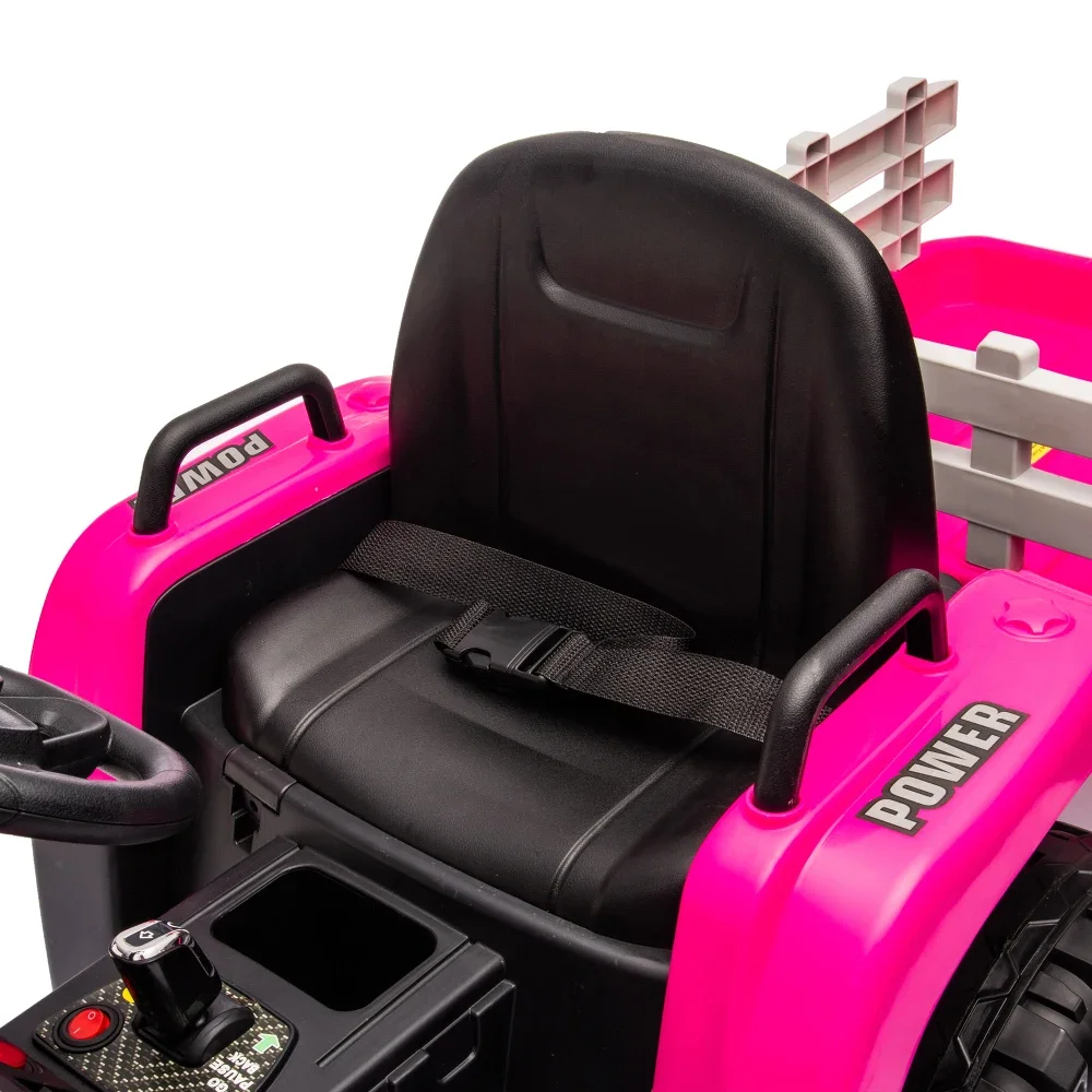 24V Kids Electric Ride On Tractor with Trailer, 2×200W Motors, Remote Control, Bluetooth, USB, Music, LED Lights for kids