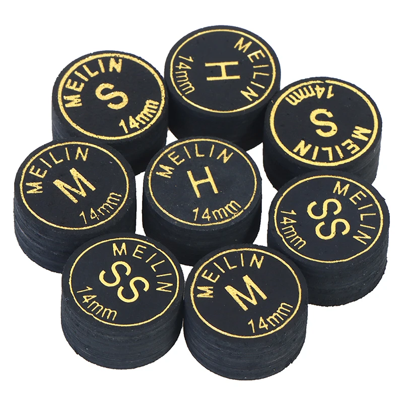 2 szt./partia Końcówka do kija bilardowego 14 mm, japońska, wysokiej jakości, skóra świńska, 9 warstw, do snookera