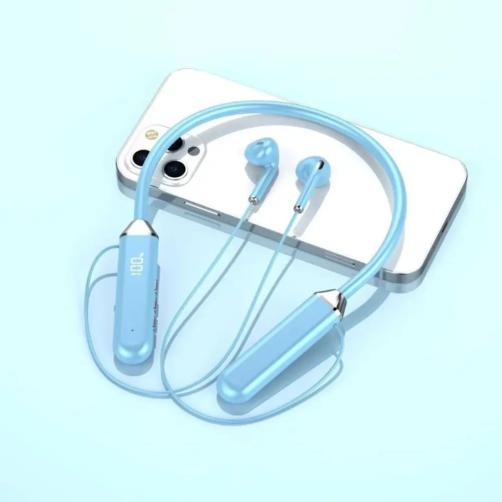 

Waterproof Bluetooth Earphone With Microphone Aluminum Alloy Wireless Headphones Bluetooth Bilateral Stereo Neckband Headphones