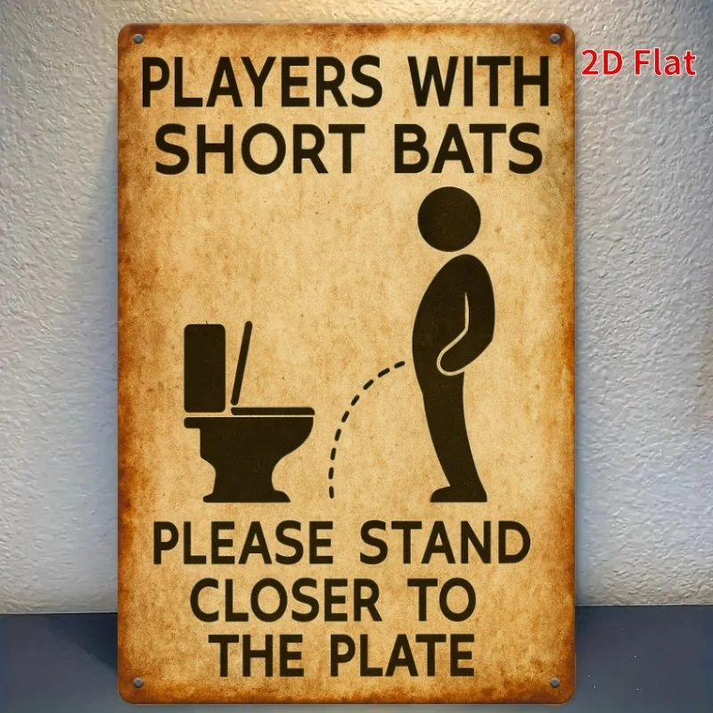 1Pc 2D Flat Metal Sign, Funny Quote 