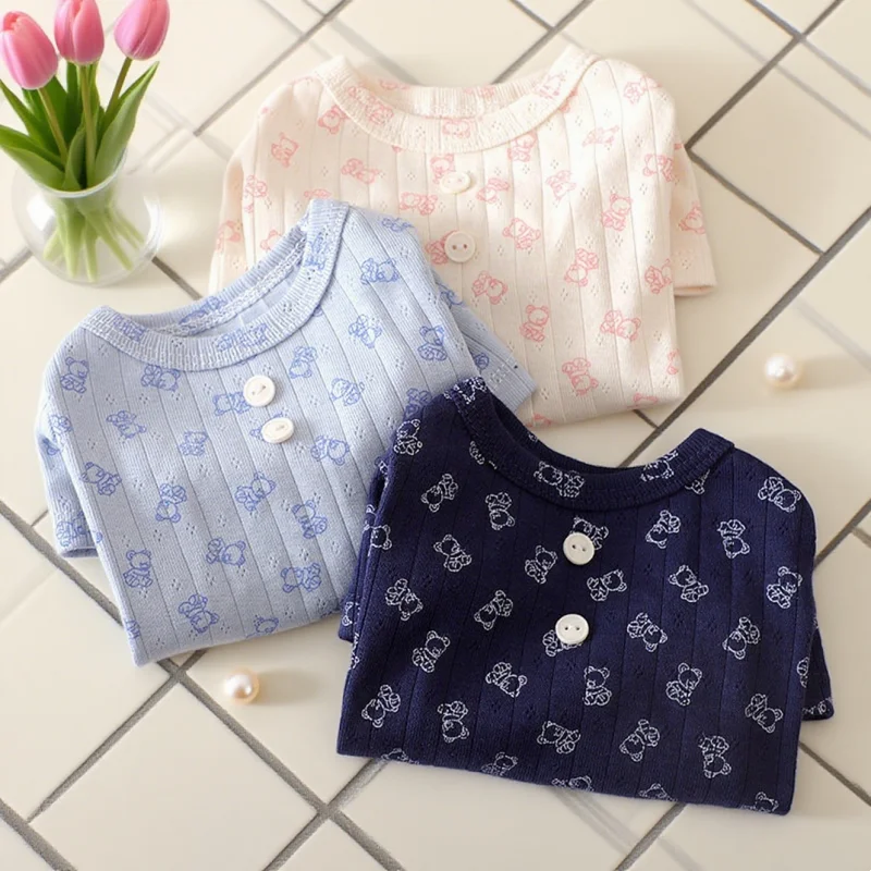 Herbst Weiches Hundeshirt Warme Hundekleidung Bärendruck Welpen-Unterhemd Mode Niedliches Hemd mit Bodenbildung Haustierweste Bichon Pudelbekleidung