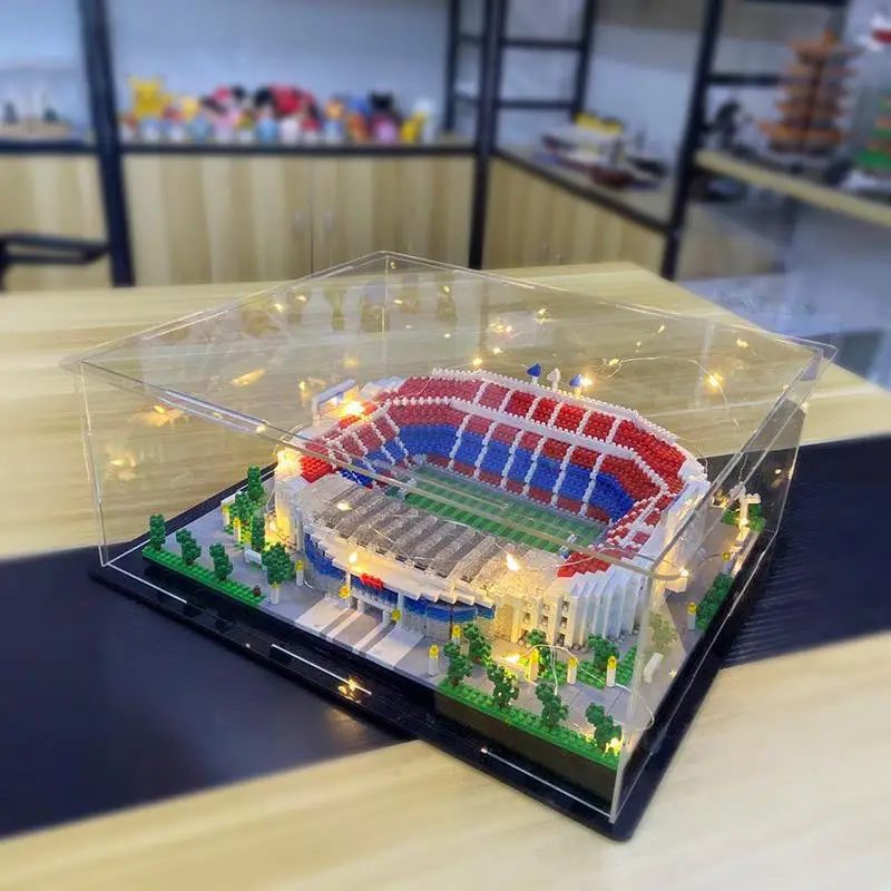 Camp Nou Mini Building Blocks Stadium Educational Toy Soccer Football Field Micro Bricks Juguetes Gifts For Kids Present