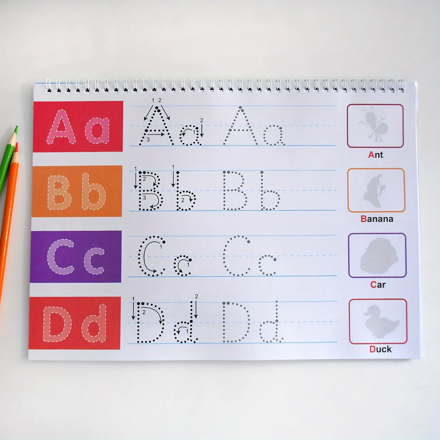 Alphabet Activity Workbook, Tracing and Match Game for Early Childhood Education Materials, Kindergarten Classroom Supplies