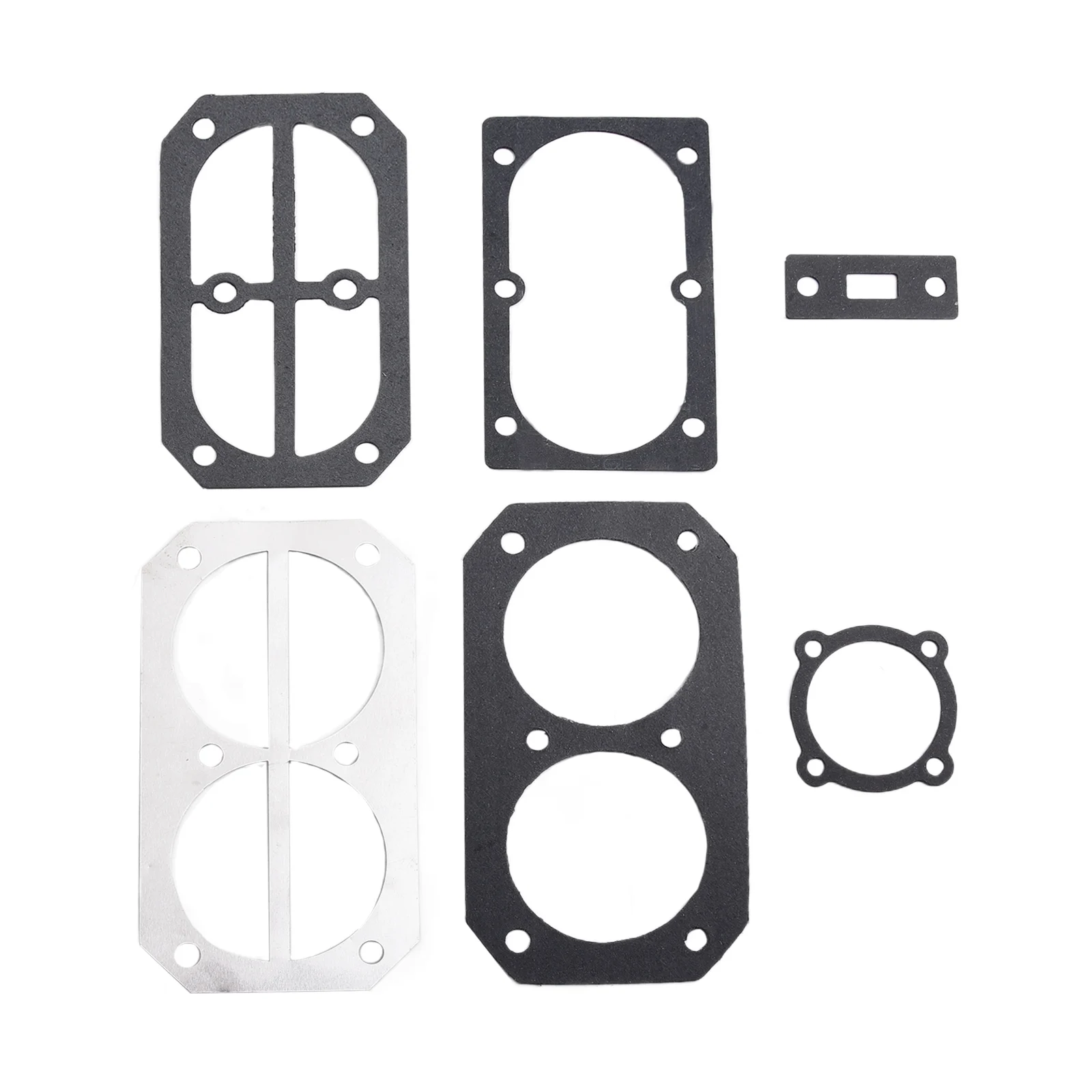 6pcs/ Set Air Compressor Cylinder Head Base Valve Plate Gaskets Washers Pad Fits For 2070/2065 Type Air Compressor Random Colour