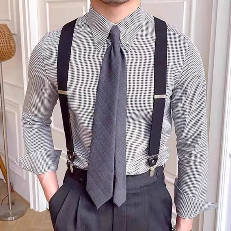 Мужские регулируемые подтяжки X-Back с прочными зажимами. Мужские рабочие подтяжки для работы и джинсов.