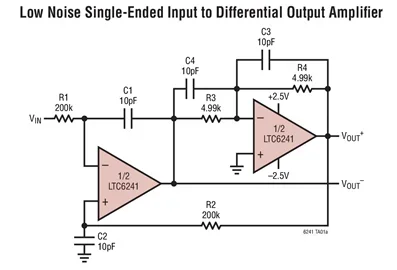 LTC6241 LTC6241CDD LTC6241IDD LTC6241HVCDD LTC6241HVIDD - Double 18 MHz, faible bruit, sortie rail-à-rail, amplificateur opérationnel CMOS