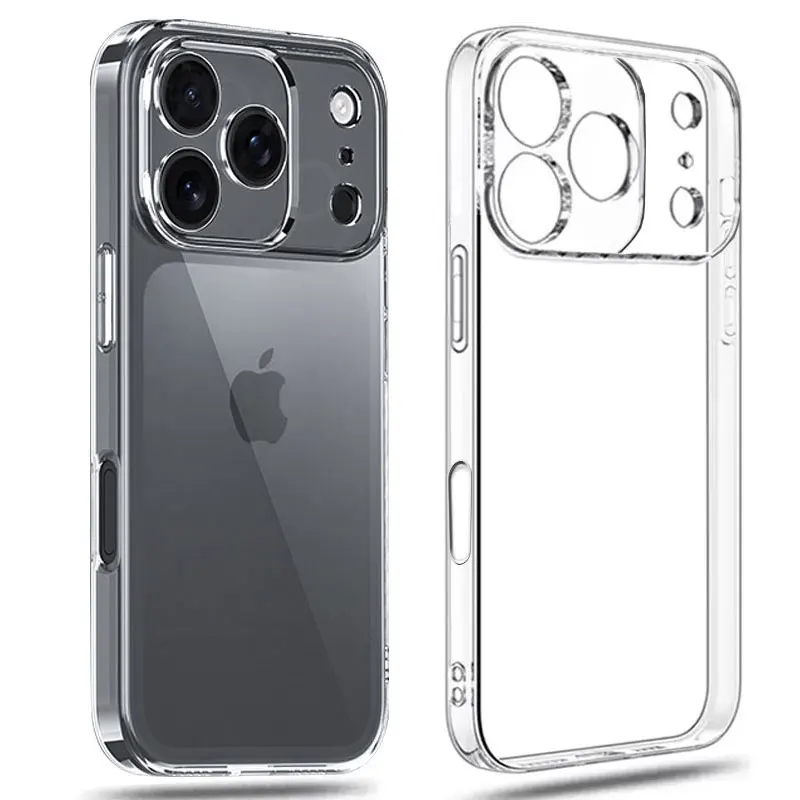 حافظة لهاتف آيفون 17 16 15 14 13 12 11 Pro X XR XS Max Air Mini 7 8 Plus SE غطاء شفاف ناعم من السيليكون