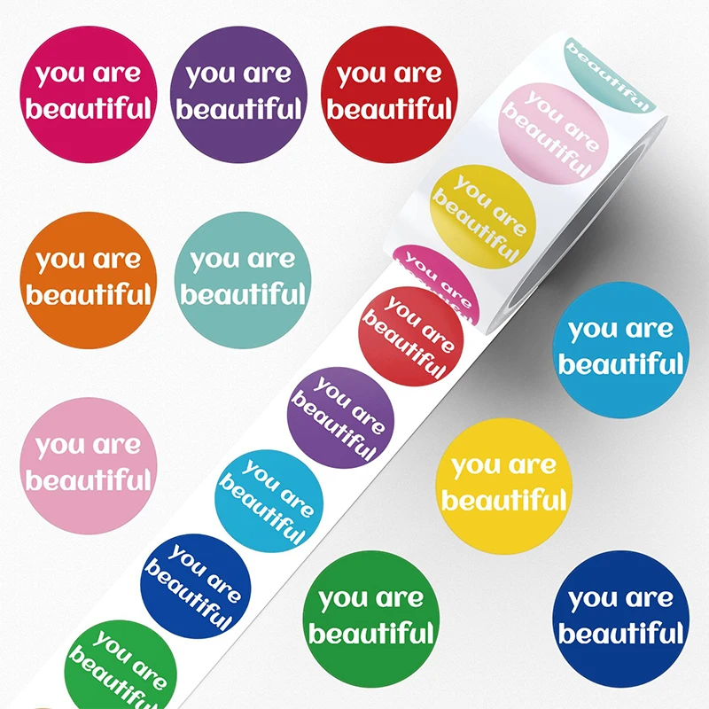 500PCS Inspirational English Phrase Stickers Positive Message Decor Helmet Bike Skateboard Greeting Card Diary KidsGift Decals