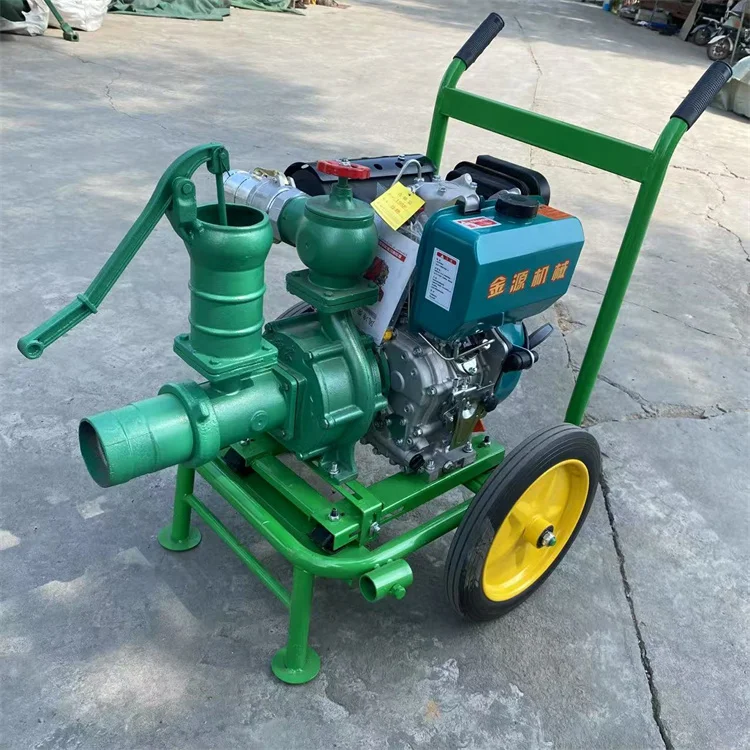 195 Air-cooled diesel hand-push high pressure double-bladed water jet pump