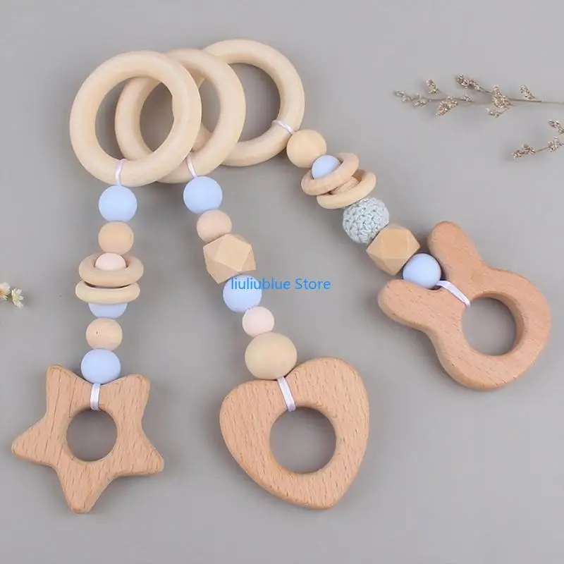 ألعاب التسنين للأطفال من السيليكون، مشبك لهاية، حامل لعبة تدليك الأسنان 62CF