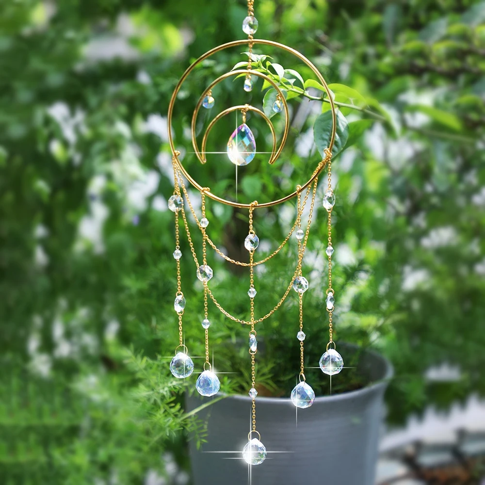 

Sun Catcher Chandelier Crystal Dream Catcher Window Prism Glass Suncatcher Yard Garden Decoration Outdoor Christmas Suncatchers