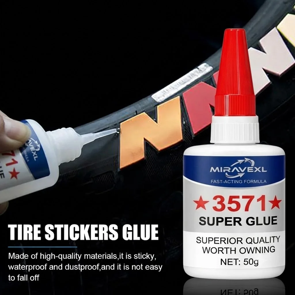 Miravexl 3571 Super Glue 50g Fast Acting Universal Adhesive Oil Based Welding Glue for Wood Plastic Metal Ceramic Quick Repair
