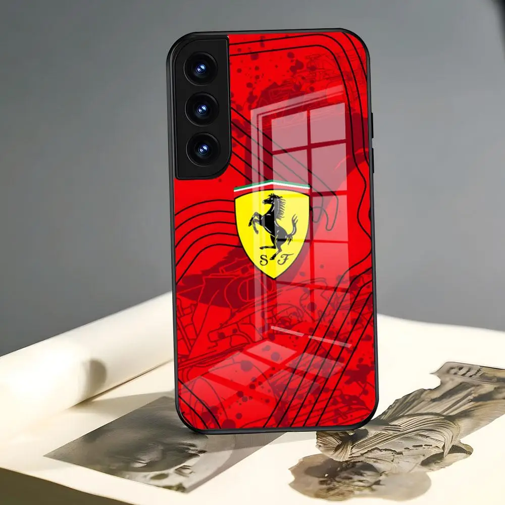 

Luxury sports car F-FerrariEs Phone Case for Samsung s 24 ultra plus 23 22 21 20 a 34 54 53 note20 comics m 54 glass cover