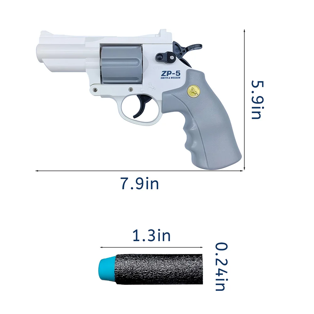 Pistola lanzadora de revólver ZP5, juegos de tiro, regalos para niños, pistola de juguete segura, envío directo