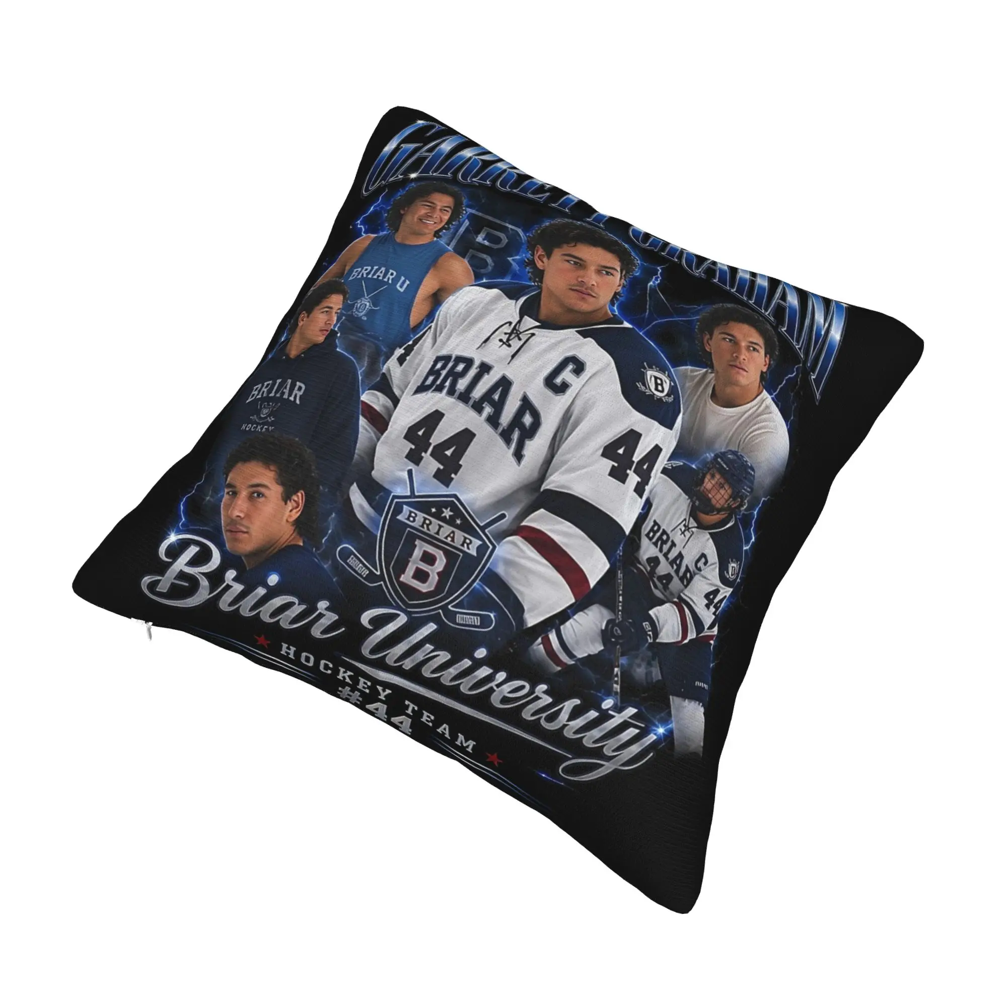Briar University Garrett Grahams Pillowcase Soft Polyester Cushion Cover Gift Off Campus Throw Pillow Case Cover Car Square 18
