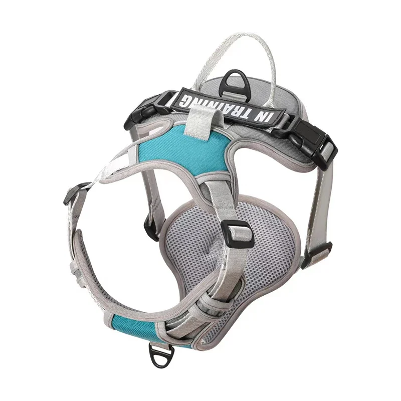 Reflective Nylon Dog Harness Vest Breathable Adjustable Pet Vest_voghion.com