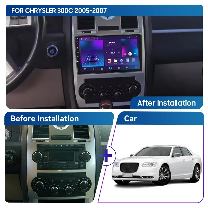 Android Car Radio Multimedia Player for CHRYSLER 300C 2005-2007 Carplay Auto Smart Systems Car Electronic Stereo GPS Navigation