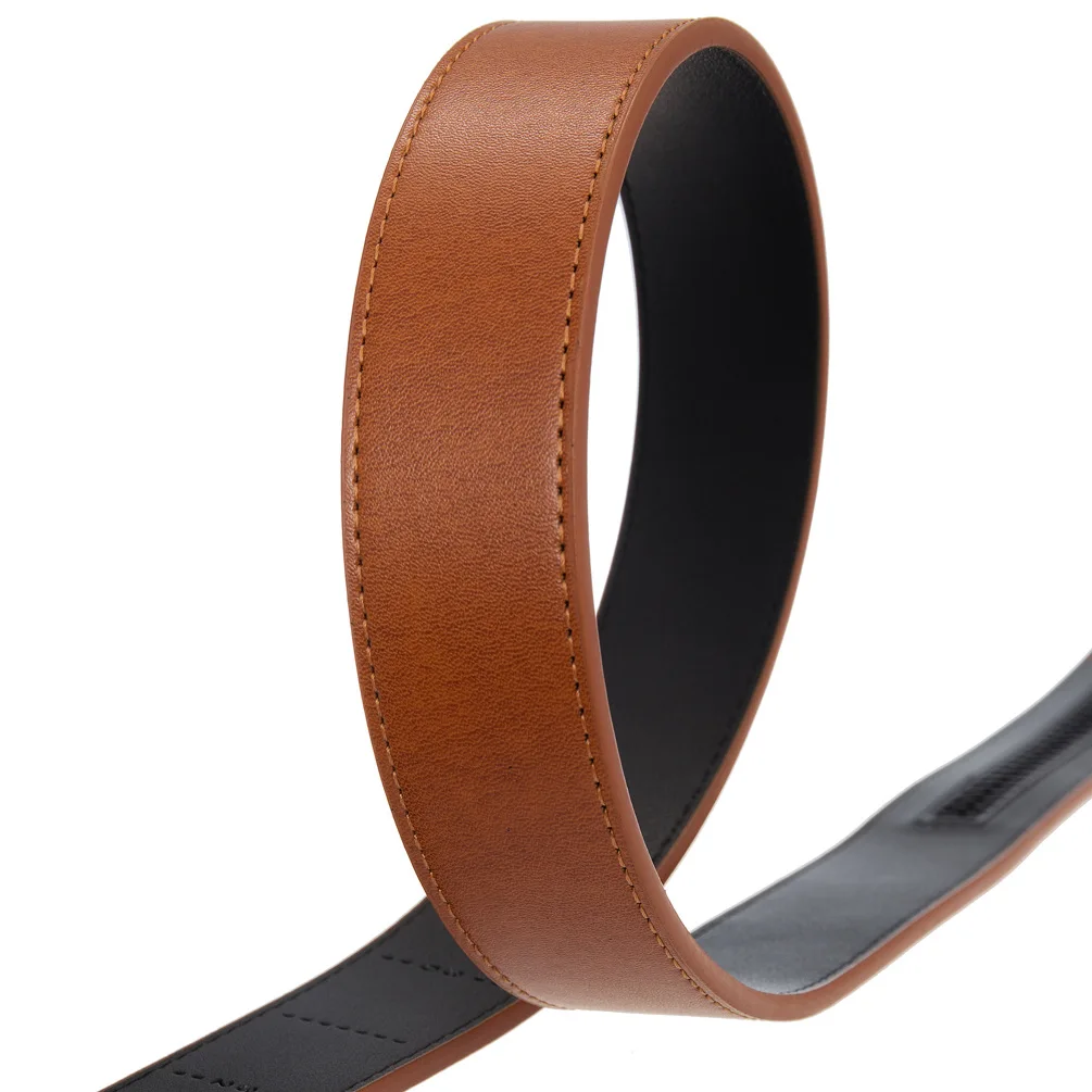 3.5cm Width Leather Belt Men Without Buckle Fashion Designer Mens Belts Luxury Waist Belt Genuine Leather Belt Strap