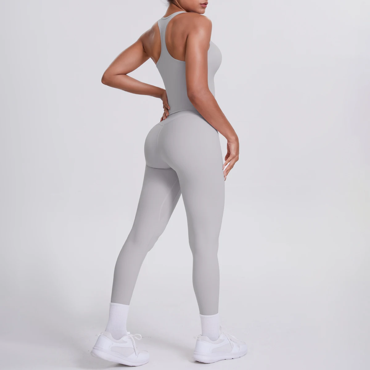 Yoga Top Set Fitness Gym Anzug Training Ärmellose Sport Gym Tops Crossover Zurück Sport Unterwäsche Bauch-steuer Abnehmen – Detail 21
