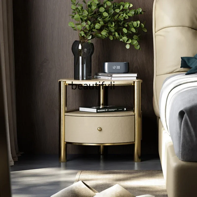 

Light Luxury Bedside Table Large Apartment Master Bedroom Bedside Cabinet Modern Minimalist Solid Wood Bedside Cabinet