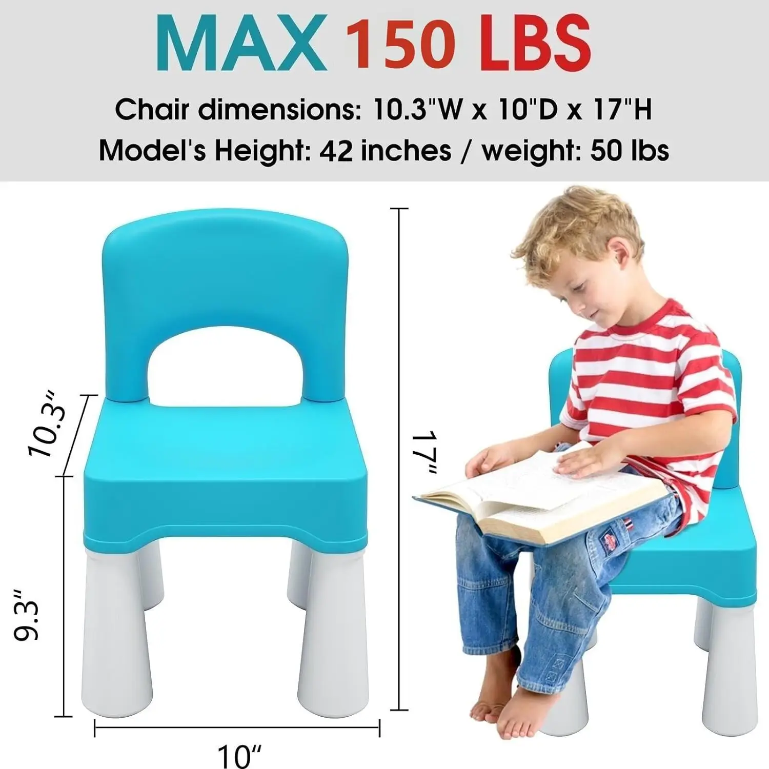 Plastic Children's Chair Lightweight and Durable Children's Learning Chair 9.3-Inch Can be Used Indoors Or Outdoors